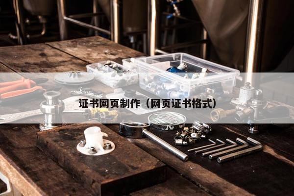 证书网页制作（网页证书格式）