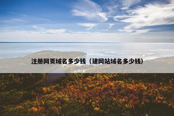 注册网页域名多少钱（建网站域名多少钱）