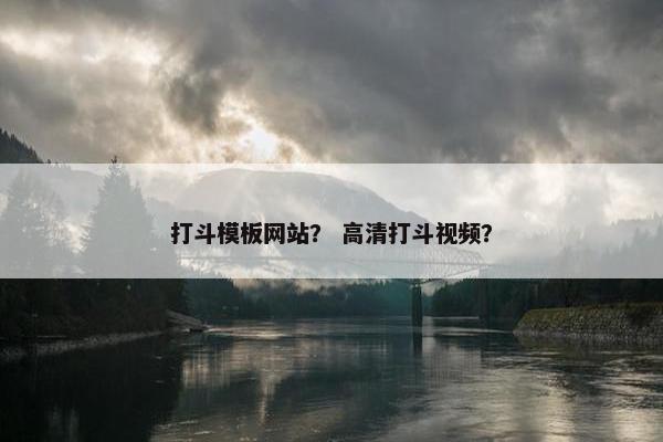 打斗模板网站？ 高清打斗视频？