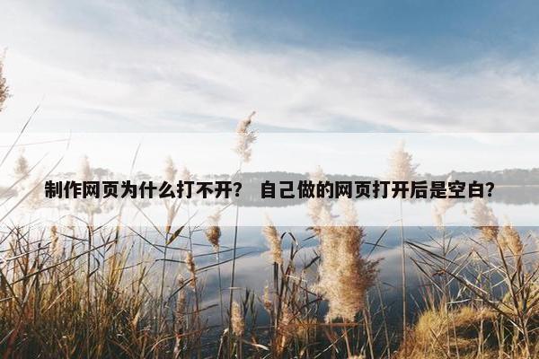制作网页为什么打不开？ 自己做的网页打开后是空白？
