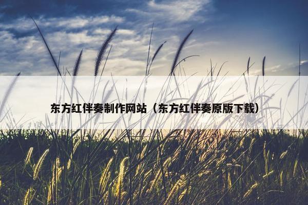 东方红伴奏制作网站（东方红伴奏原版下载）