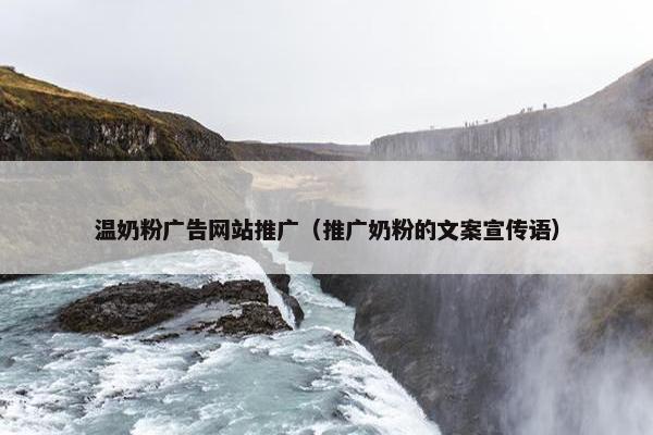 温奶粉广告网站推广（推广奶粉的文案宣传语）