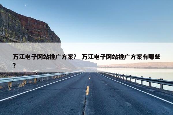 万江电子网站推广方案？ 万江电子网站推广方案有哪些？