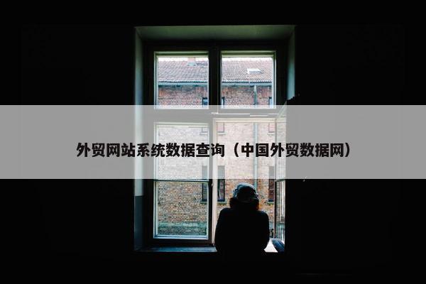 外贸网站系统数据查询（中国外贸数据网）