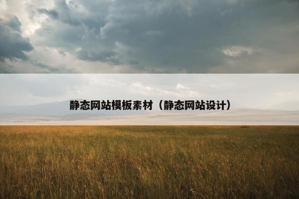 静态网站模板素材（静态网站设计）
