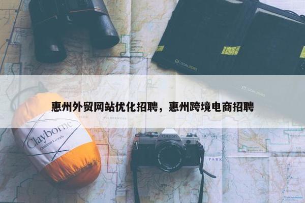 惠州外贸网站优化招聘，惠州跨境电商招聘