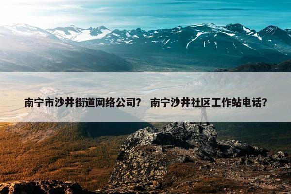 南宁市沙井街道网络公司？ 南宁沙井社区工作站电话？