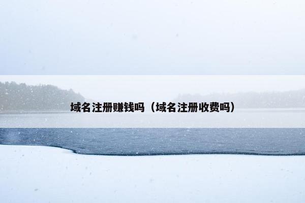 域名注册赚钱吗（域名注册收费吗）