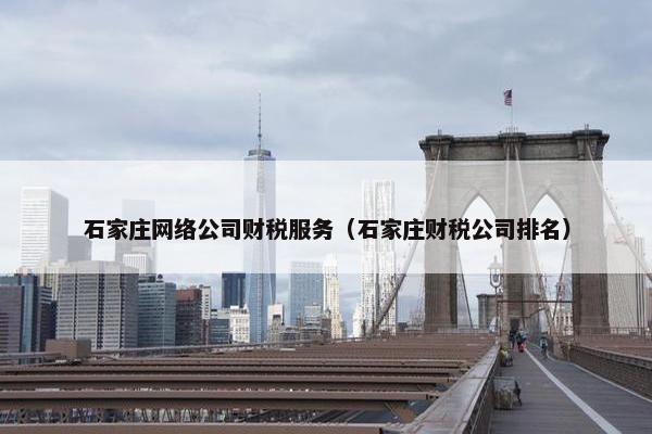 石家庄网络公司财税服务（石家庄财税公司排名）