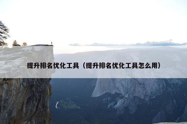 提升排名优化工具（提升排名优化工具怎么用）