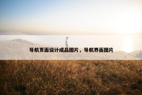 导航页面设计成品图片，导航界面图片