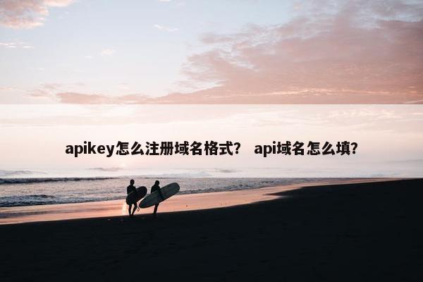 apikey怎么注册域名格式？ api域名怎么填？