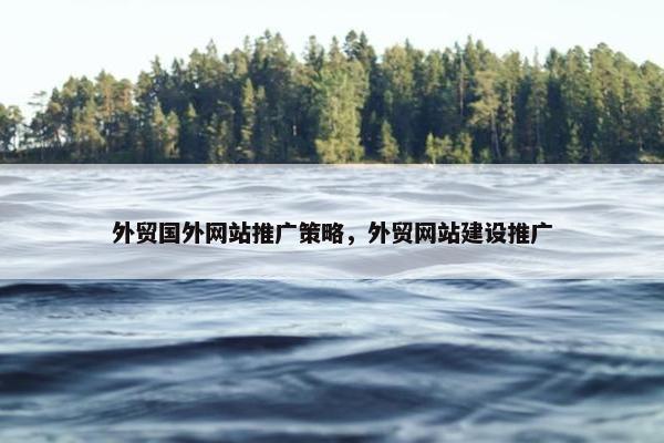 外贸国外网站推广策略，外贸网站建设推广