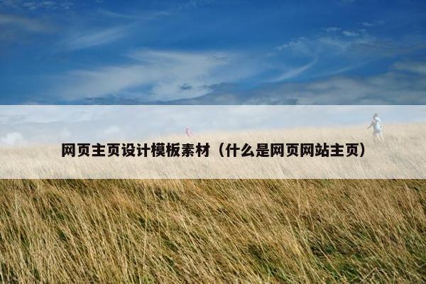 网页主页设计模板素材（什么是网页网站主页）