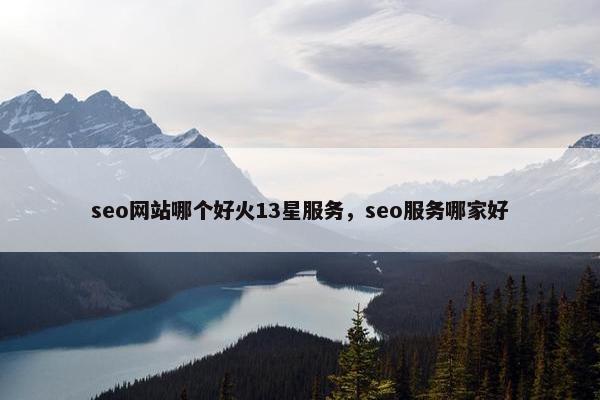 seo网站哪个好火13星服务，seo服务哪家好