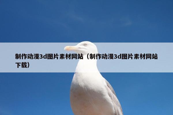 制作动漫3d图片素材网站（制作动漫3d图片素材网站下载）