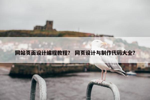 网站页面设计编程教程？ 网页设计与制作代码大全？