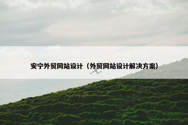 安宁外贸网站设计（外贸网站设计解决方案）