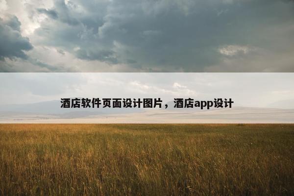 酒店软件页面设计图片，酒店app设计