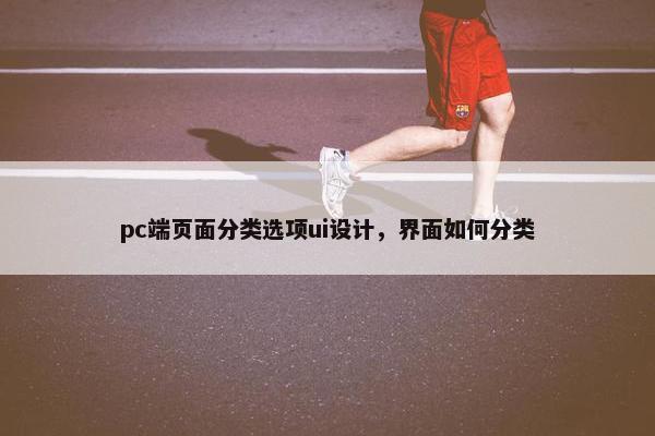 pc端页面分类选项ui设计，界面如何分类