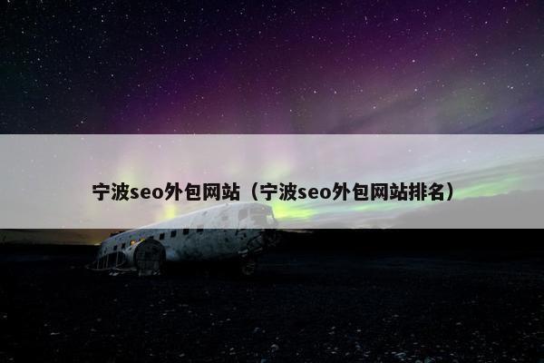 宁波seo外包网站（宁波seo外包网站排名）