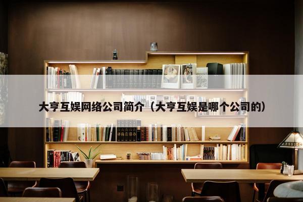 大亨互娱网络公司简介（大亨互娱是哪个公司的）