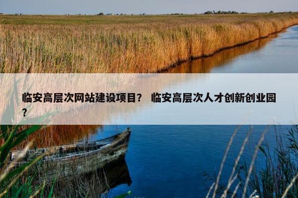 临安高层次网站建设项目？ 临安高层次人才创新创业园？