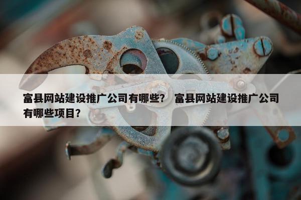 富县网站建设推广公司有哪些？ 富县网站建设推广公司有哪些项目？