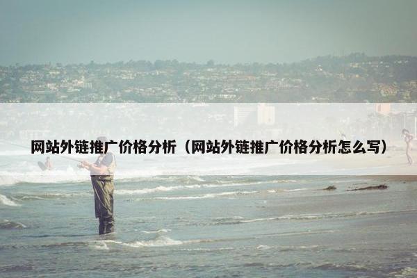 网站外链推广价格分析（网站外链推广价格分析怎么写）