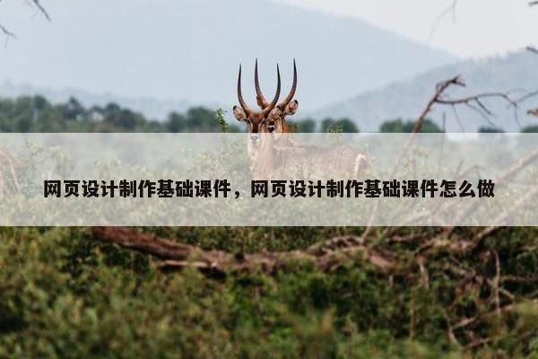 网页设计制作基础课件，网页设计制作基础课件怎么做