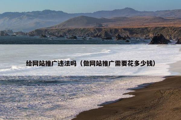给网站推广违法吗（做网站推广需要花多少钱）