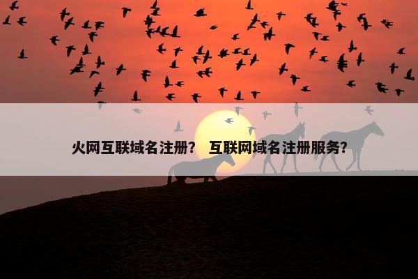 火网互联域名注册？ 互联网域名注册服务？