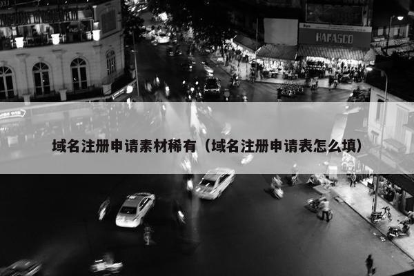 域名注册申请素材稀有（域名注册申请表怎么填）