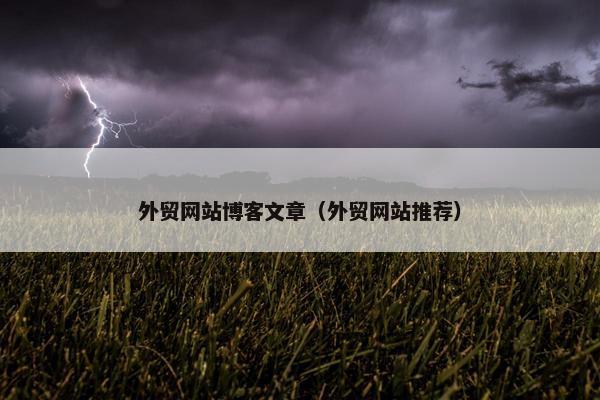 外贸网站博客文章（外贸网站推荐）