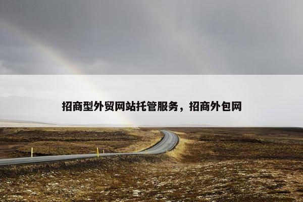 招商型外贸网站托管服务，招商外包网