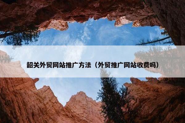 韶关外贸网站推广方法（外贸推广网站收费吗）