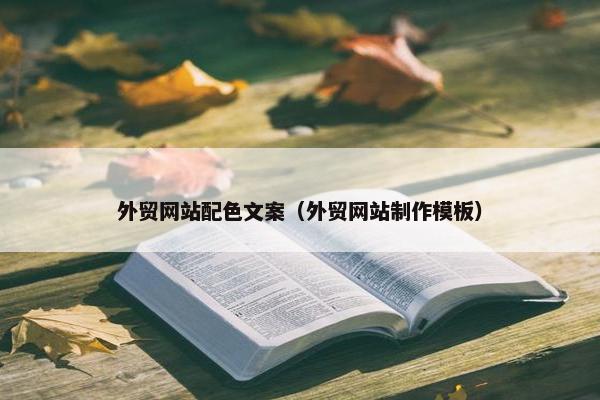 外贸网站配色文案（外贸网站制作模板）