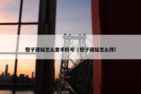 橙子建站怎么查手机号（橙子建站怎么样）