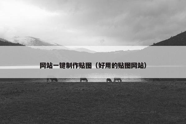 网站一键制作贴图（好用的贴图网站）