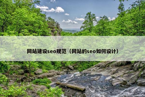 网站建设seo规范（网站的seo如何设计）