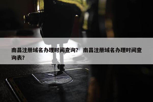 南昌注册域名办理时间查询？ 南昌注册域名办理时间查询表？