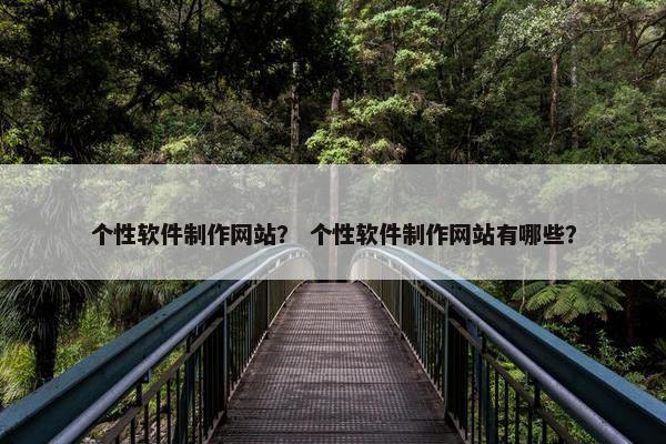 个性软件制作网站？ 个性软件制作网站有哪些？
