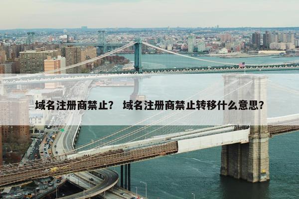 域名注册商禁止？ 域名注册商禁止转移什么意思？