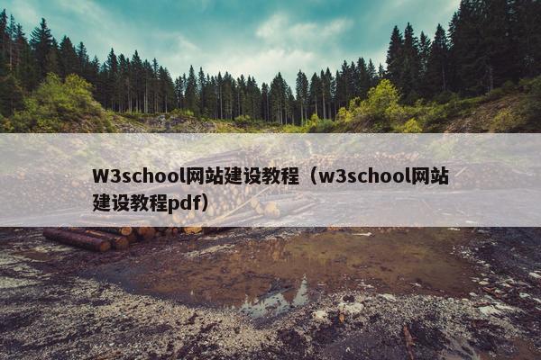 W3school网站建设教程（w3school网站建设教程pdf）