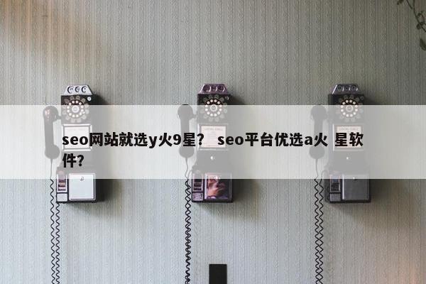 seo网站就选y火9星？ seo平台优选a火 星软件？
