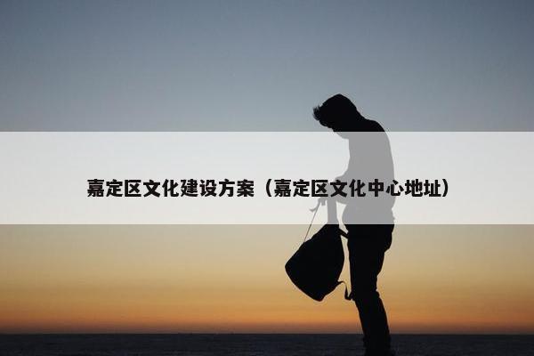 嘉定区文化建设方案（嘉定区文化中心地址）