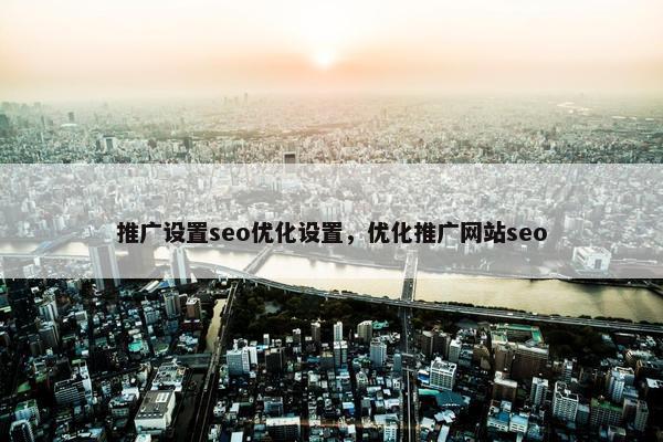 推广设置seo优化设置，优化推广网站seo