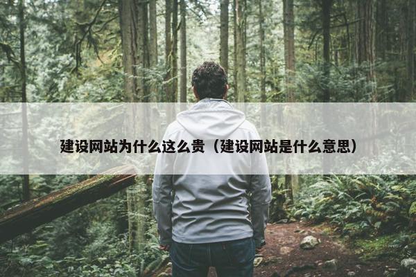 建设网站为什么这么贵（建设网站是什么意思）