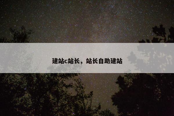 建站c站长，站长自助建站
