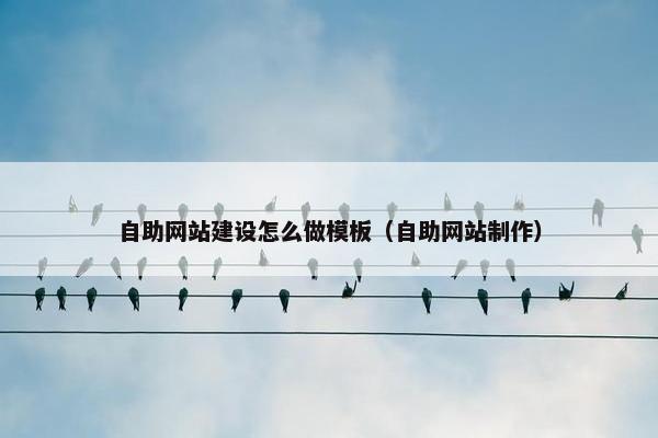 自助网站建设怎么做模板（自助网站制作）